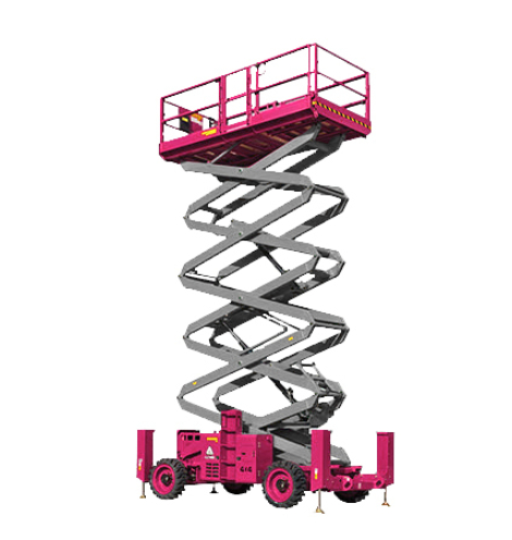 Diesel Rough Terrain Scissor Lift 18 M 2 Hireworx
